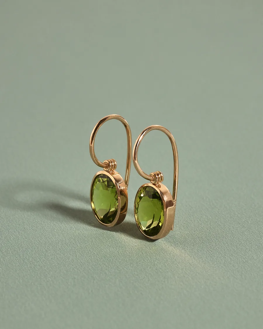 Goldohrringe, Gold, Peridot